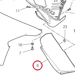 Déflecteur air droite — réf. 48413252A | Ducati Store