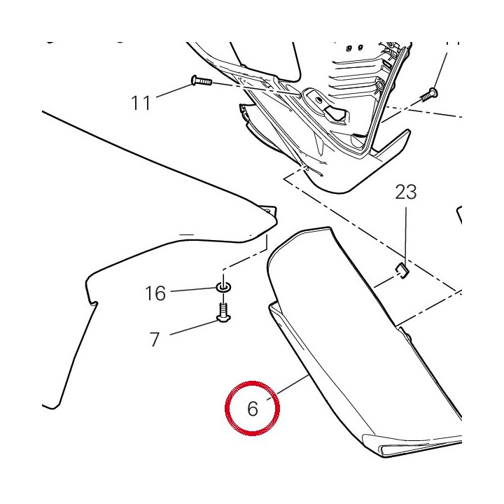Déflecteur air droite — réf. 48413252A | Ducati Store