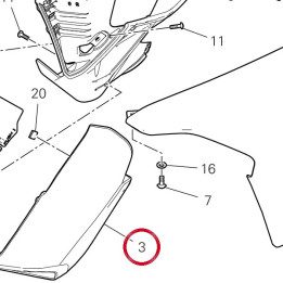 Déflecteur air gauche — réf. 48413262A | Ducati Store