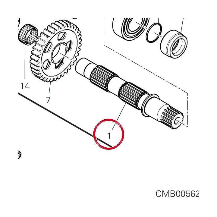 Arbre secondaire 14911351C — réf. 14911351C | Ducati Store