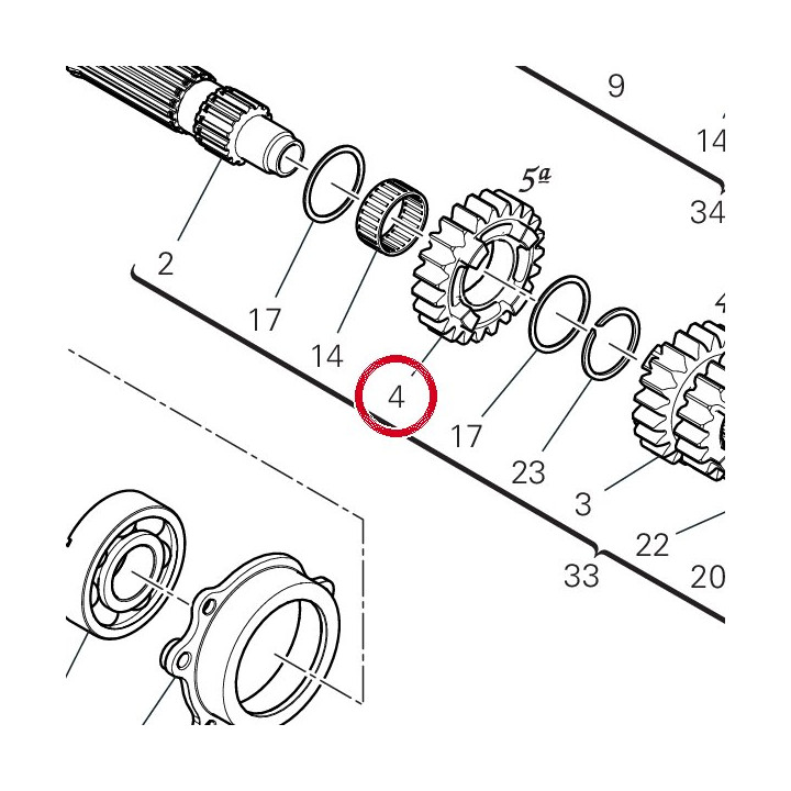 Engrenage menant 5Me — réf. 17215751A | Ducati Store