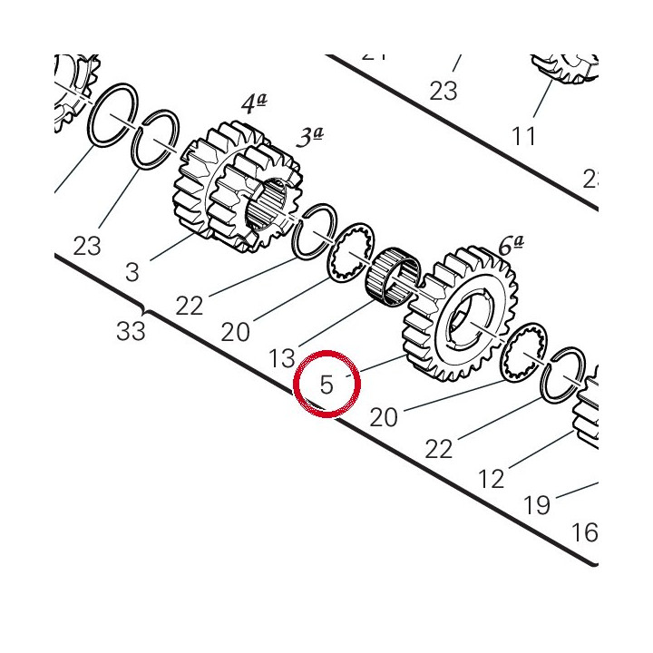 Engrenage conducteur 6Eme — réf. 17215761A | Ducati Store
