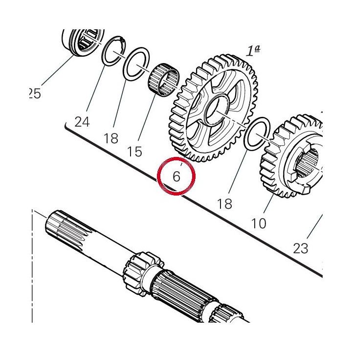 Engrenage entraine 1Ere — réf. 17215721B | Ducati Store
