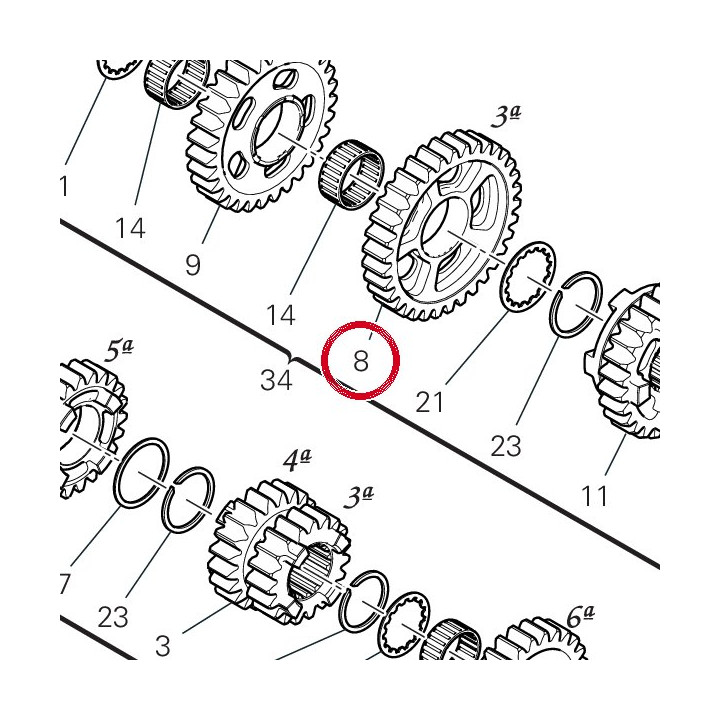Engrenage entraine 3Eme — réf. 17216911A | Ducati Store