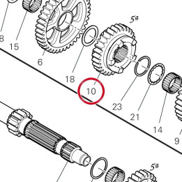 Engrenage entraine 5Me — réf. 17215801A | Ducati Store