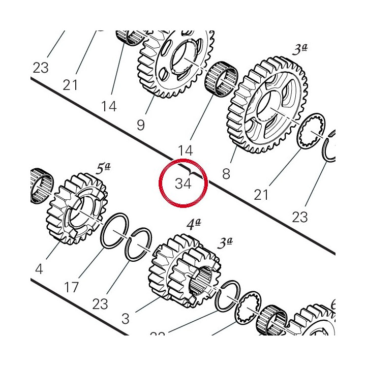 Arbre secondaire de boîte — réf. 15022841A | Ducati Store