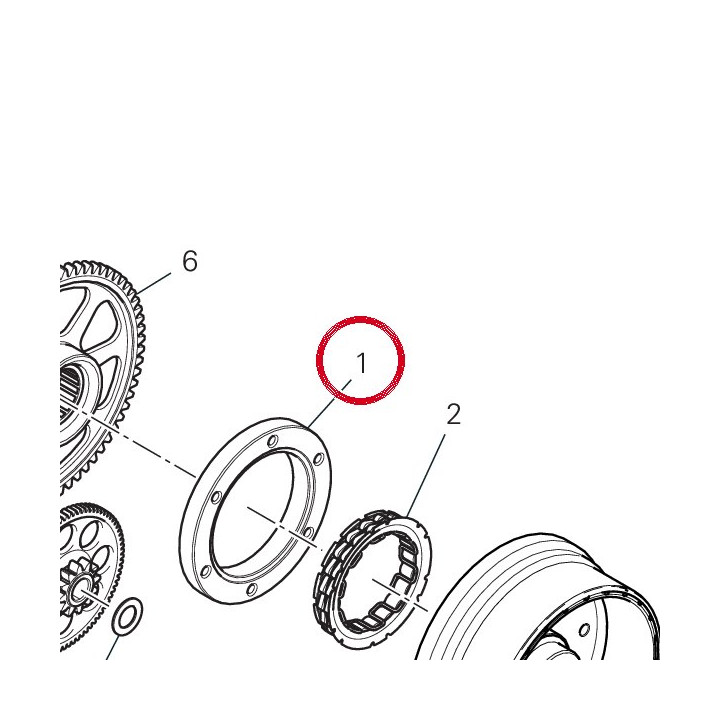 Bride roue libre 16016931A — réf. 16016931A | Ducati Store