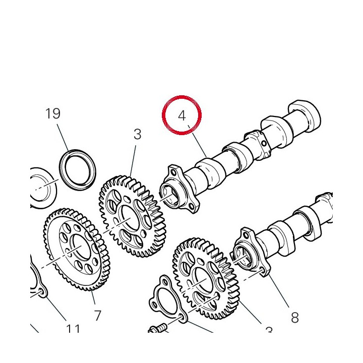Arbre À cames admission — réf. 14816531A | Ducati Store