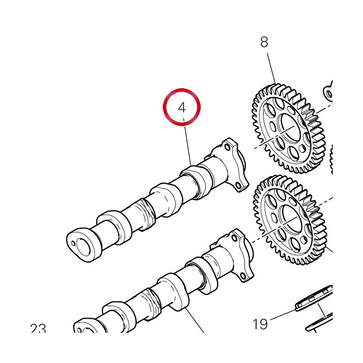 Arbre À cames admission — réf. 14816511A | Ducati Store