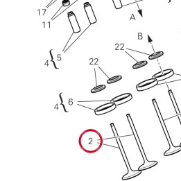 Soupape admission 21011351A — réf. 21011351A | Ducati Store