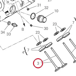 Soupape dechappement — réf. 21111222B | Ducati Store