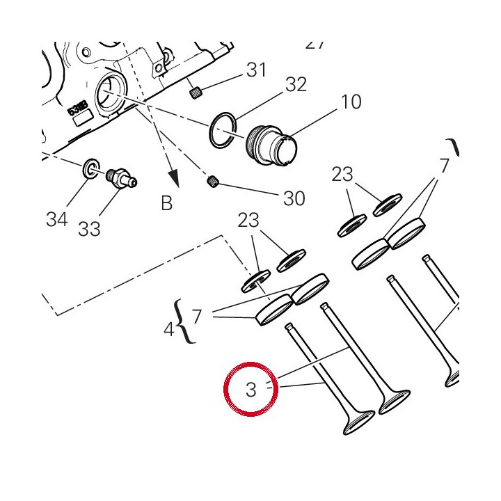 Soupape dechappement — réf. 21111222B | Ducati Store
