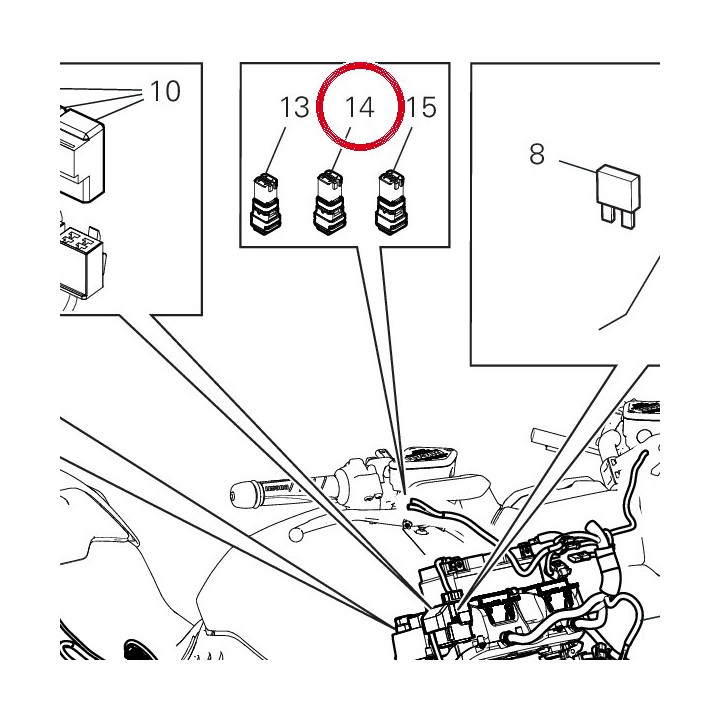 Connector tyco nano mqs 4 — réf. 38620071A | Ducati Store