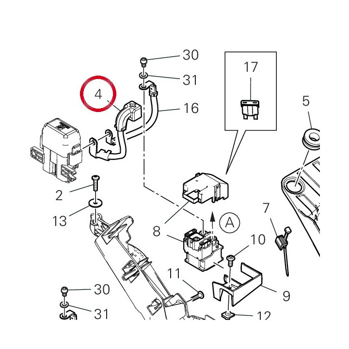 Câble positif 51410941C — réf. 51410941C | Ducati Store