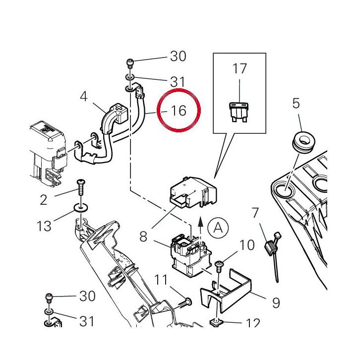 Câble batterie — réf. 51411031A | Ducati Store