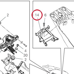 Equerre centrale blackbox — réf. 8301H481AA | Ducati Store
