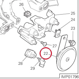 Klaxon 51610051G — réf. 51610051G | Ducati Store