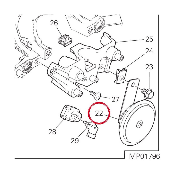 Klaxon 51610051G — réf. 51610051G | Ducati Store