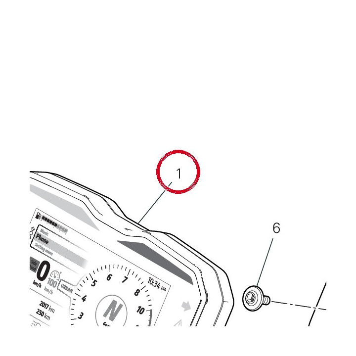Tableau de bord 94810041A — réf. 94810041A | Ducati Store