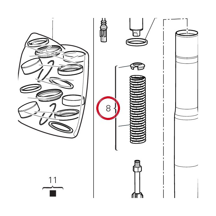 Kit ressort fourche gauche — réf. 34923721A | Ducati Store