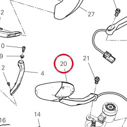 Miroir droit (bsd) 52310672C — réf. 52310672C | Ducati Store