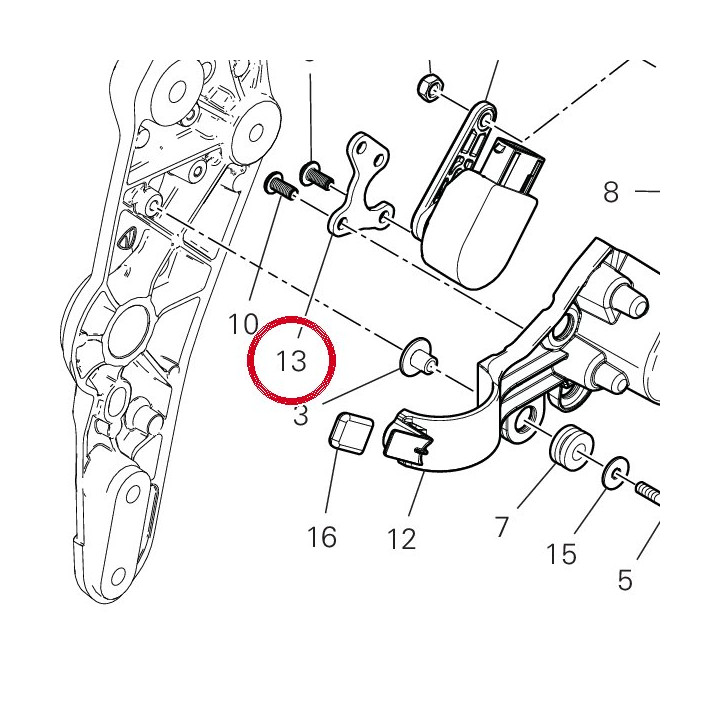 Equerre capteur 8301P092AA — réf. 8301P092AA | Ducati Store