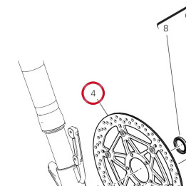Disque frein avant droit — réf. 49241341A | Ducati Store