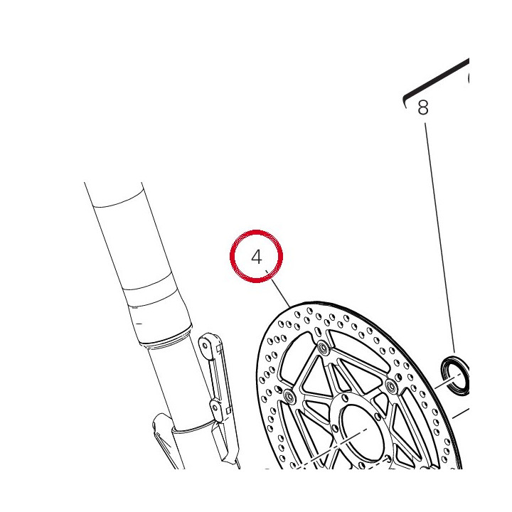 Disque frein avant droit — réf. 49241341A | Ducati Store