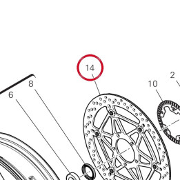 Disque frein avant gauche — réf. 49241351A | Ducati Store
