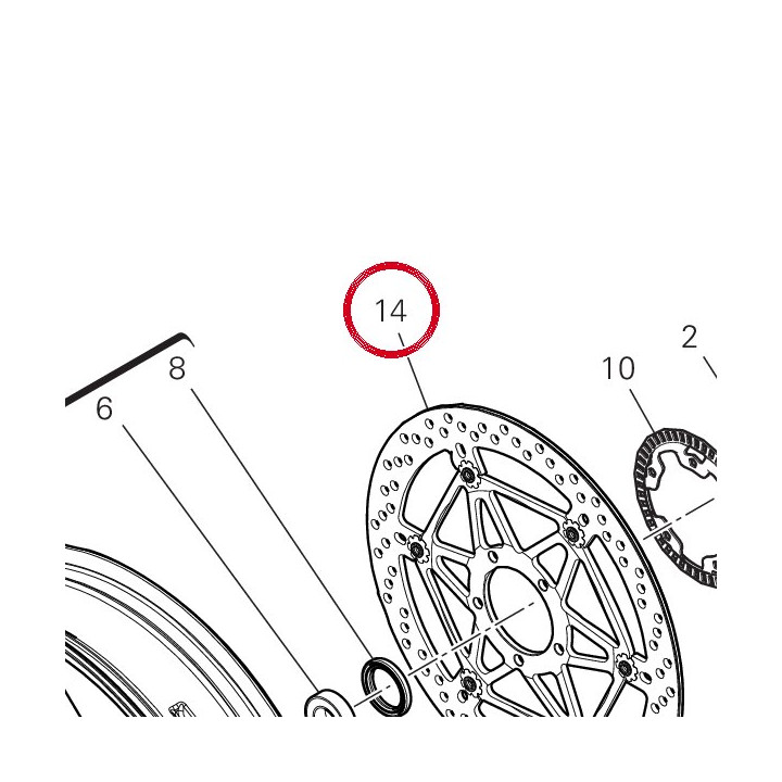 Disque frein avant gauche — réf. 49241351A | Ducati Store