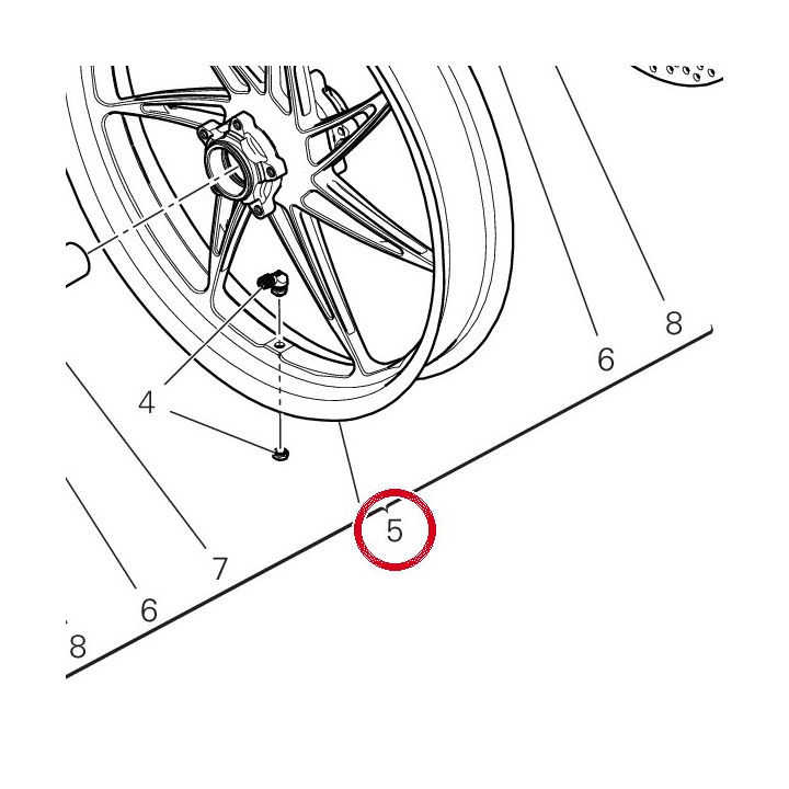 Jante roue av. 50123031AA — réf. 50123031AA | Ducati Store