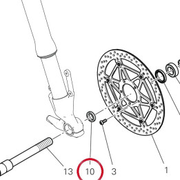 Entretoise droit 7131B911AA — réf. 7131B911AA | Ducati Store