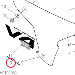 Ala destra 4801A901AH — réf. 4801A901AH | Ducati Store