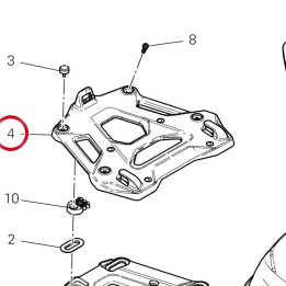 Support supérieur coffre — réf. 8291S541AA | Ducati Store