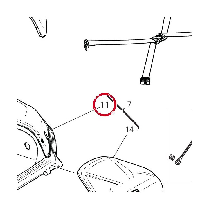 Couvercle coffre supérieur — réf. 69812561A | Ducati Store