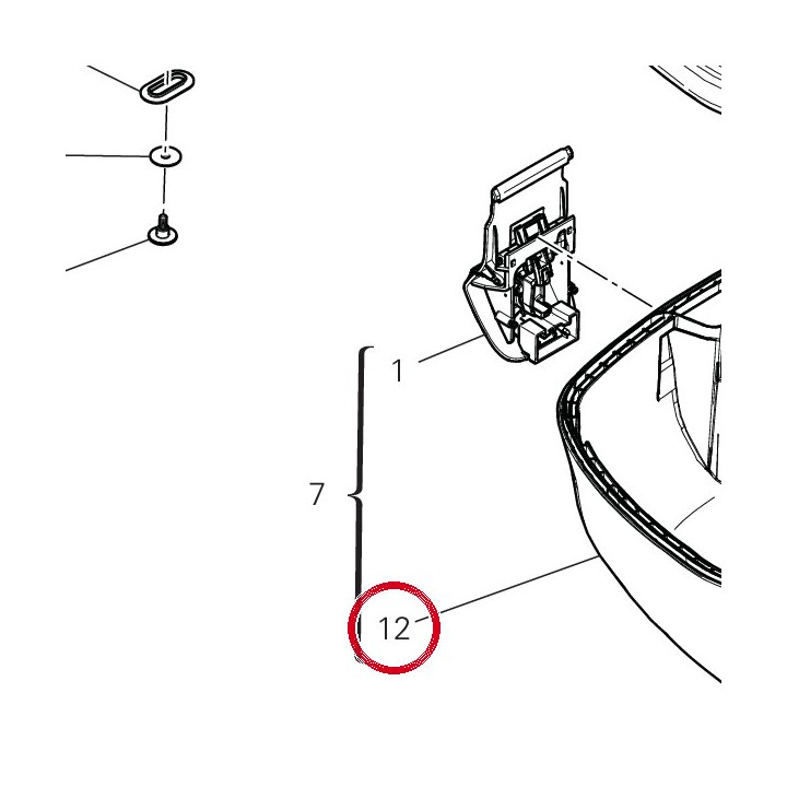 1706 Top case bottom — réf. 69812571A | Ducati Store