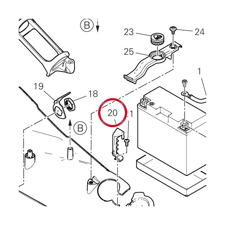 Support tuyaux Abs 8291M101A — réf. 8291M101A | Ducati Store