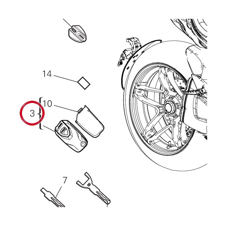 Clé active — réf. 59810361L | Ducati Store