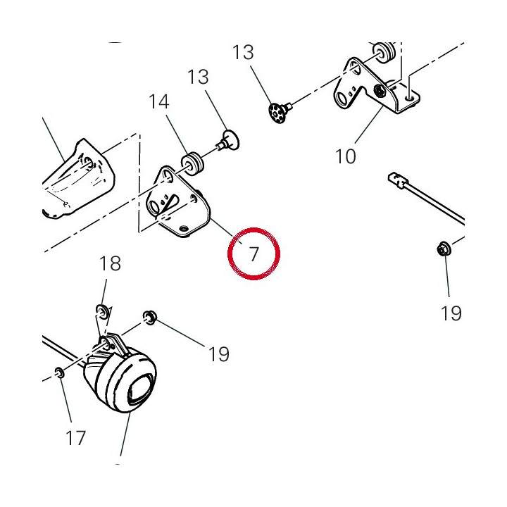 Bride supérieur droite — réf. 97612361BA | Ducati Store
