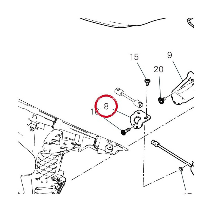 Bride inférieur droite — réf. 97612372AA | Ducati Store