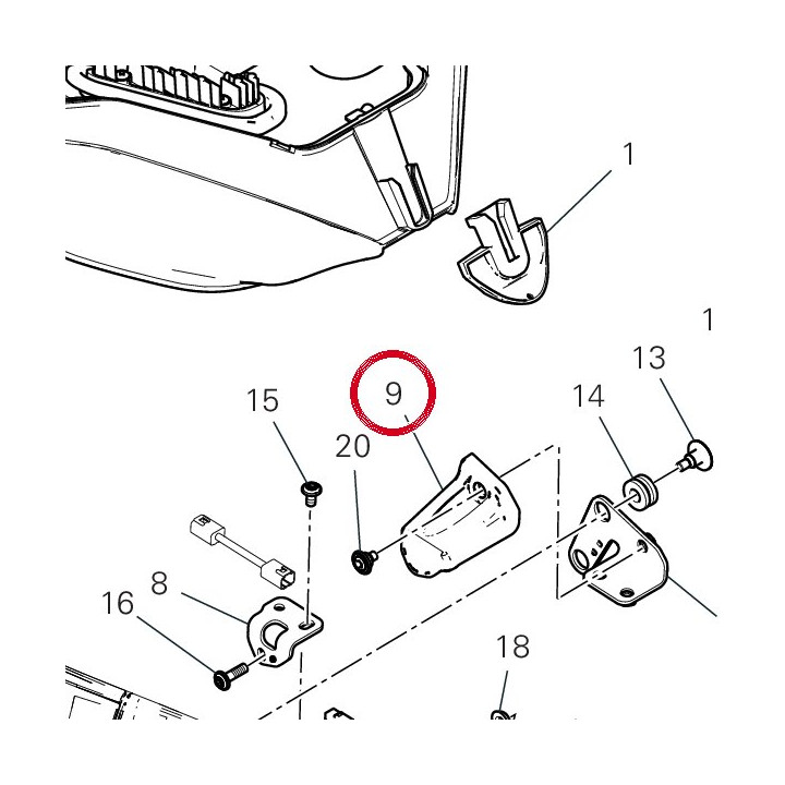 Couvercle droit 97612421A — réf. 97612421A | Ducati Store