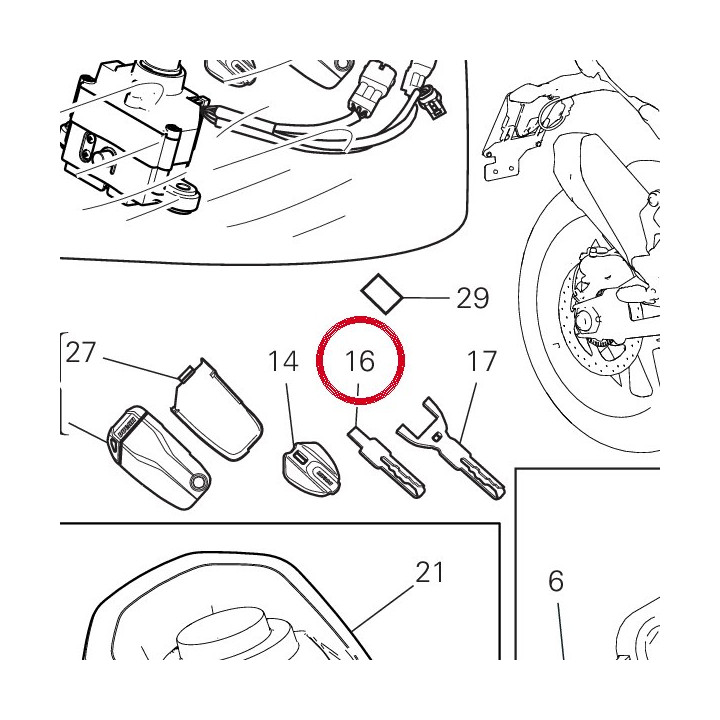 Insert clé active — réf. 59830511A | Ducati Store