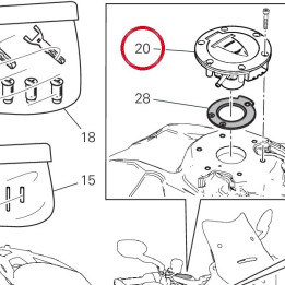 Bouchon réservoir carburant — réf. 89510691A | Ducati Store