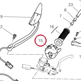 Commutateur gauche 65110651A — réf. 65110651B | Ducati Store