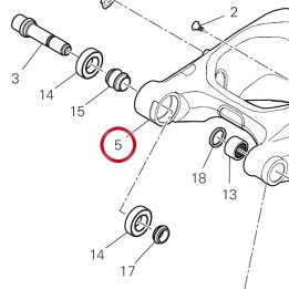Bras oscillant arrière — réf. 37020511AA | Ducati Store