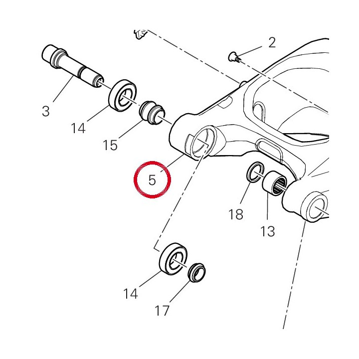 Bras oscillant arrière — réf. 37020511AA | Ducati Store