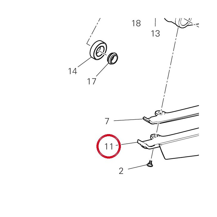 Patin chaîne inférieure — réf. 44712282A | Ducati Store