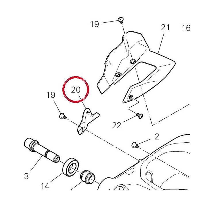 Supporto asta sensore — réf. 8301I091A | Ducati Store