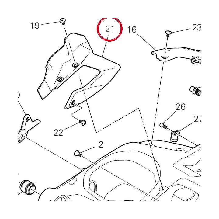 Bavette Garde-Boue avant — réf. 44610591A | Ducati Store