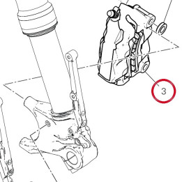 Étrier frein avant gauche — réf. 61041831A | Ducati Store